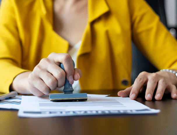 vecteezy_woman-stamping-a-document_1401471